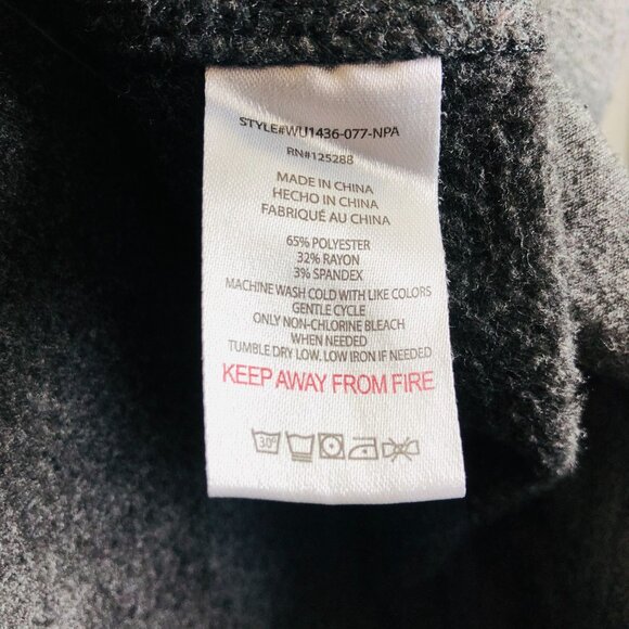 Rae Dunn Women's Touch Down Sweatshirt Sz Small Gray Lightweight Soft Cozy Warm - Picture 7 of 7